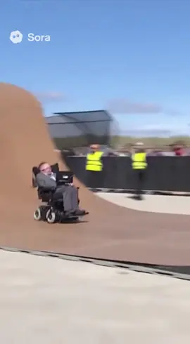 Stephen hawkings does a backflip #ai #sora #stevenhawkings