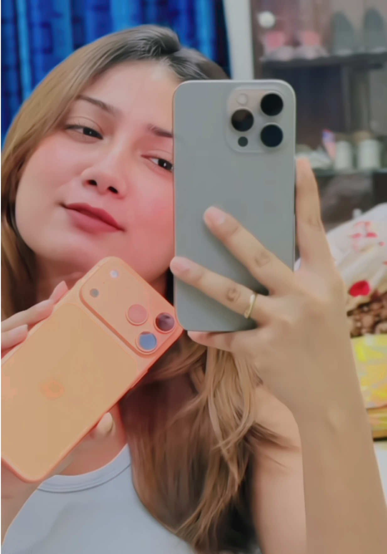 i want it i got it…🩶🧡 #iphone15promax #iphone17promax #fypシ゚ #unfreezemyacount #mehrin_mohona @TikTok @TikTok Bangladesh 