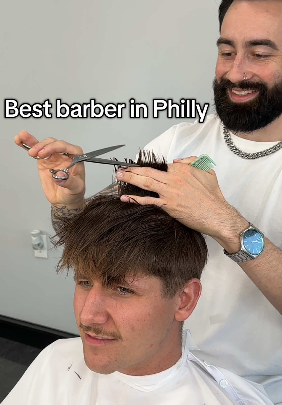 Best barber in Philly. Located in Fox Chase. My work speaks for itself.  #phillybarber #krispykats #hairtransformation #beard #hairline 