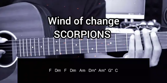 Wind of change - SCORPIONS  Instrumen gitar, chord gitar mudah, dan lirik lagu.  #instrument #coversong #chordgitar #liriklagu 