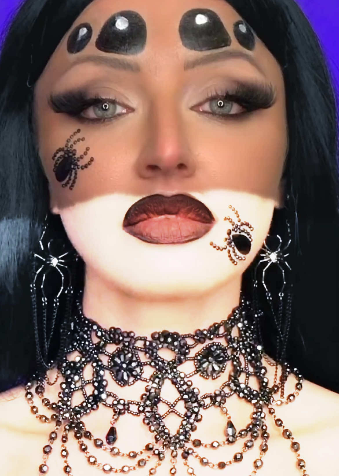 Spider Queen 🕷️ #spidermakeup #spiderqueen #halloweenmakeup #spiderglam #itsmollyesther 