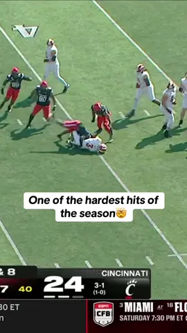 How is he still playing after this hit Via ESPN #CollegeFootball #iowastate #quaterback 