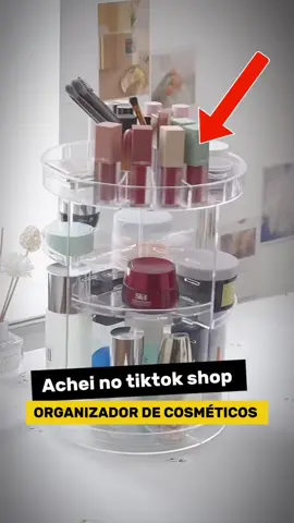✨ O organizador que TODA amante de maquiagem precisa! Chega de bagunça na penteadeira 😍 Com o Organizador Giratório 360° de Acrílico, você encontra tudo com apenas um giro! 🌀 💅 Espaçoso, elegante e super resistente! 👉 Garanta já o seu e deixe sua make ainda mais linda e prática! 💄 #organização #dicadebeleza #achadinhos #fy 