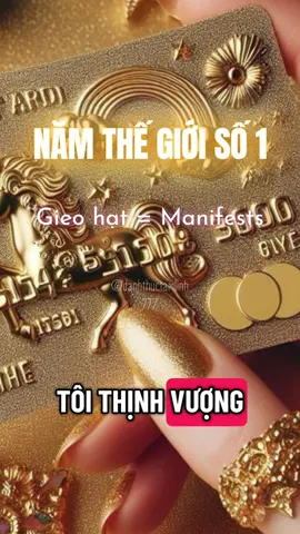 Năm Thế Giới Số 1 - Gieo Hạt 🌱 Tôi giàu có Tôi thịnh vượng Tôi đang thu hút tiền bạc về với tôi 🔮#manifest #luathapdan #tamlinh 