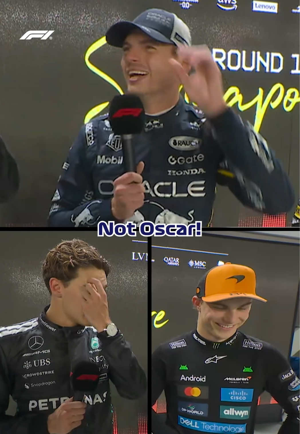 max standing on business today 👀😜 #f1 #singaporegp #maxverstappen #landonorris #oscarpiastri 