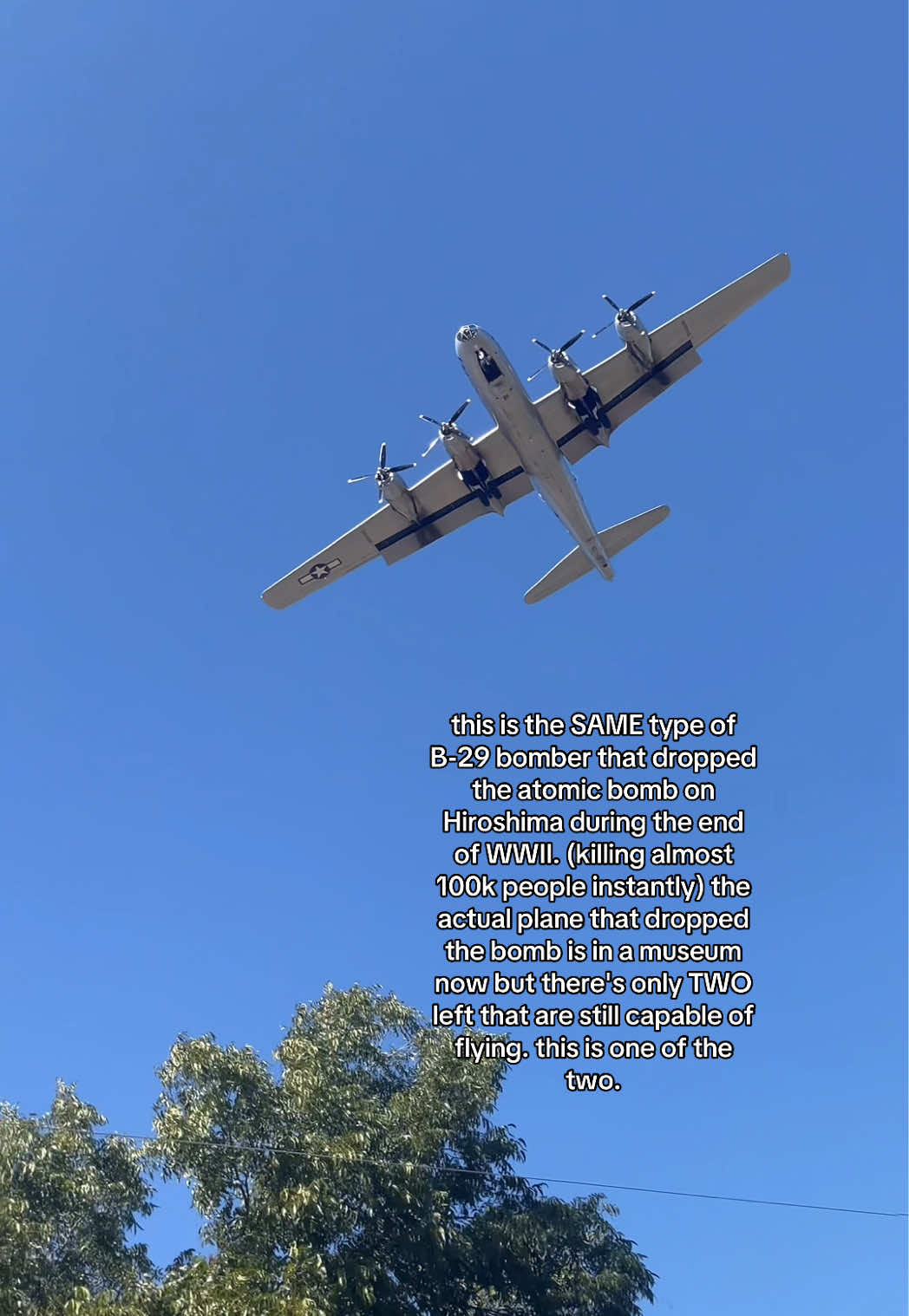 it flew over AGAIN so i slowed it down this time😽#b29 #b29superfortress #aviation #commemorativeairforce #hiroshima 