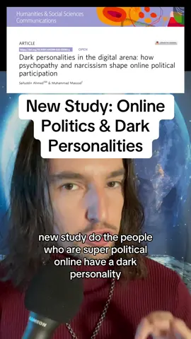 New study online politics and dark personalities #fyp #politics #politicalpsychology #personality #study 
