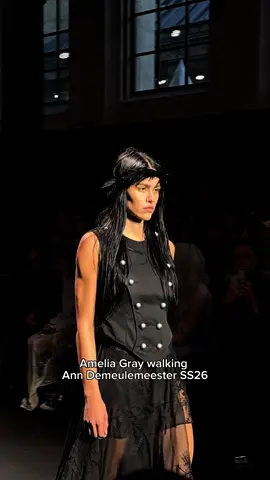 @Amelia gray just walked #anndemeulemeester SS26 show… #ameliagray #ameliagraywalk #fashion #fashiontiktok #TikTokFashion #foryoupage #foryou #fyp #SuperModel 