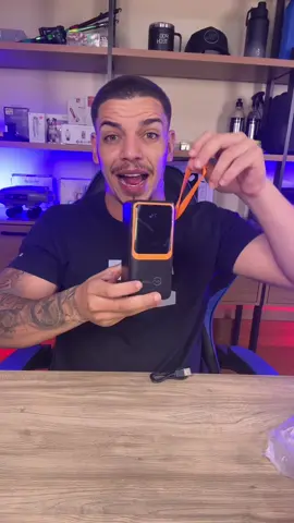 Carregador Portátil 50000mAh Powerbank Grande Turbo 22.5w Visor de Bateria com Lanterna Cabos Integrados Universal Carregamento