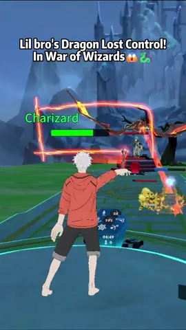 Lil bro's Dragon Lost Control! In War of Wizards😱🐉 #vrgames #quest3 #quest2 #warofwizards #gojosatoru