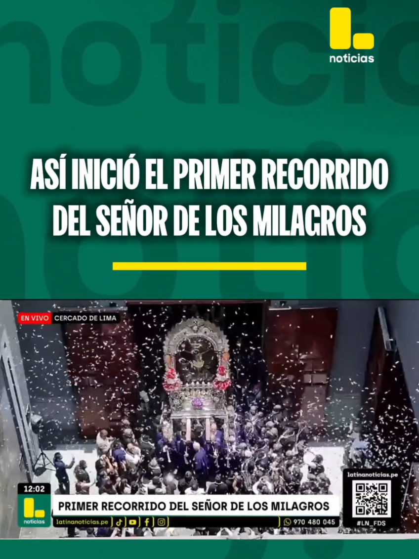 ✝️🕊️ El Señor de los Milagros salió de Las Nazarenas, dando inicio a la procesión que reúne a miles de fieles en Lima y en otras ciudades del mundo. Más información en latinanoticias.pe.
