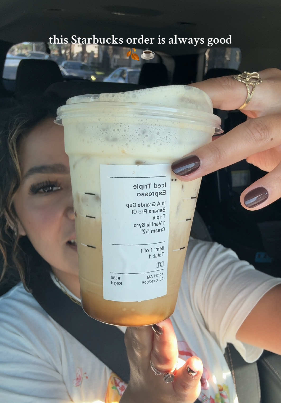 you can never go wrong with this @Starbucks order 👻🍂🤎 #coffee #coffeeshop #starbucksdrinks #starbucks #coffeetime 