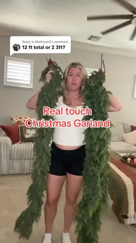 Replying to @Mathison5 Real touch Christmas garland in 6 foot sections! This garland is EXACTLY like the ones that went viral last year! #chrismasdecor #garland #cedargarland #christmasgarland #tiktokshopcreatorpicks  