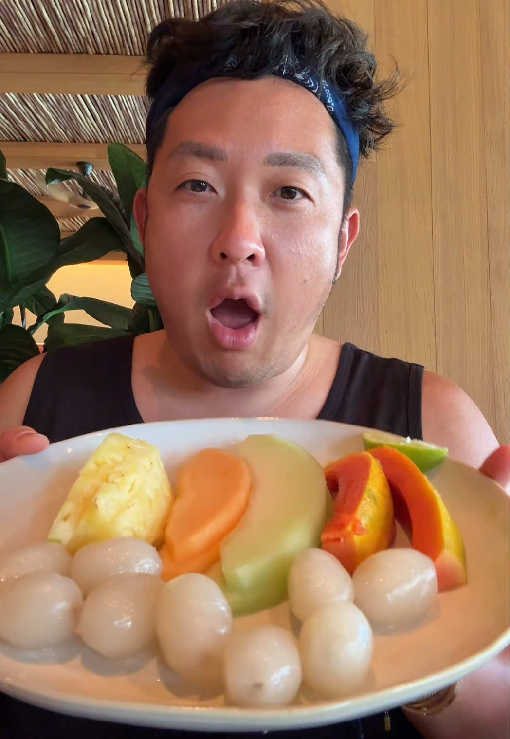 Fruit eating Fruit is back. Ya know I can’t say no to a breakfast buffet, but papaya…maybe. 