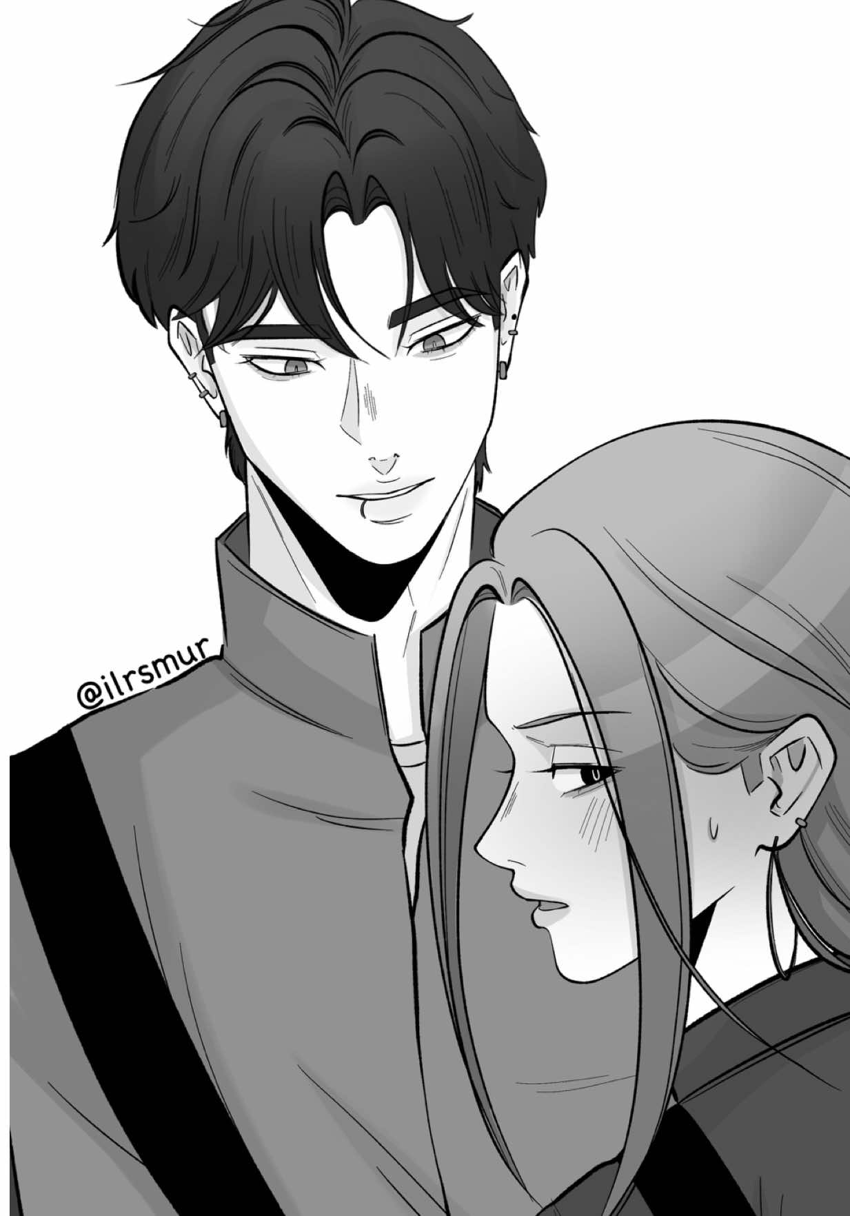 Part 6 ✨ This time I decided to add a bit of romance. After some rest, I felt better while drawing this part, which also helped me focus more on the character’s appearance. #deluluart #enemiestolovers #Love #digitalart #couple 