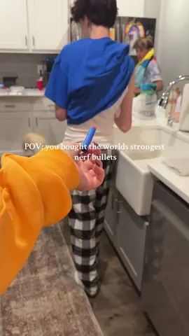 Nerf darts that feel like paintballs 😭 @colerhodess #funnyfamily #siblinghumor #familytime 