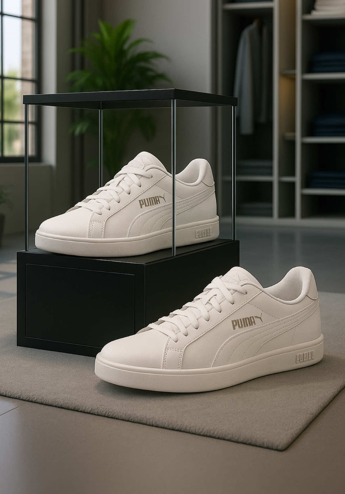 PUMA Sepatu Trainer Serve Pro Lite White- White-Silver-Gray Violet #sepatu #sepatupuma #puma #sepatusneakers #promoguncang1010 