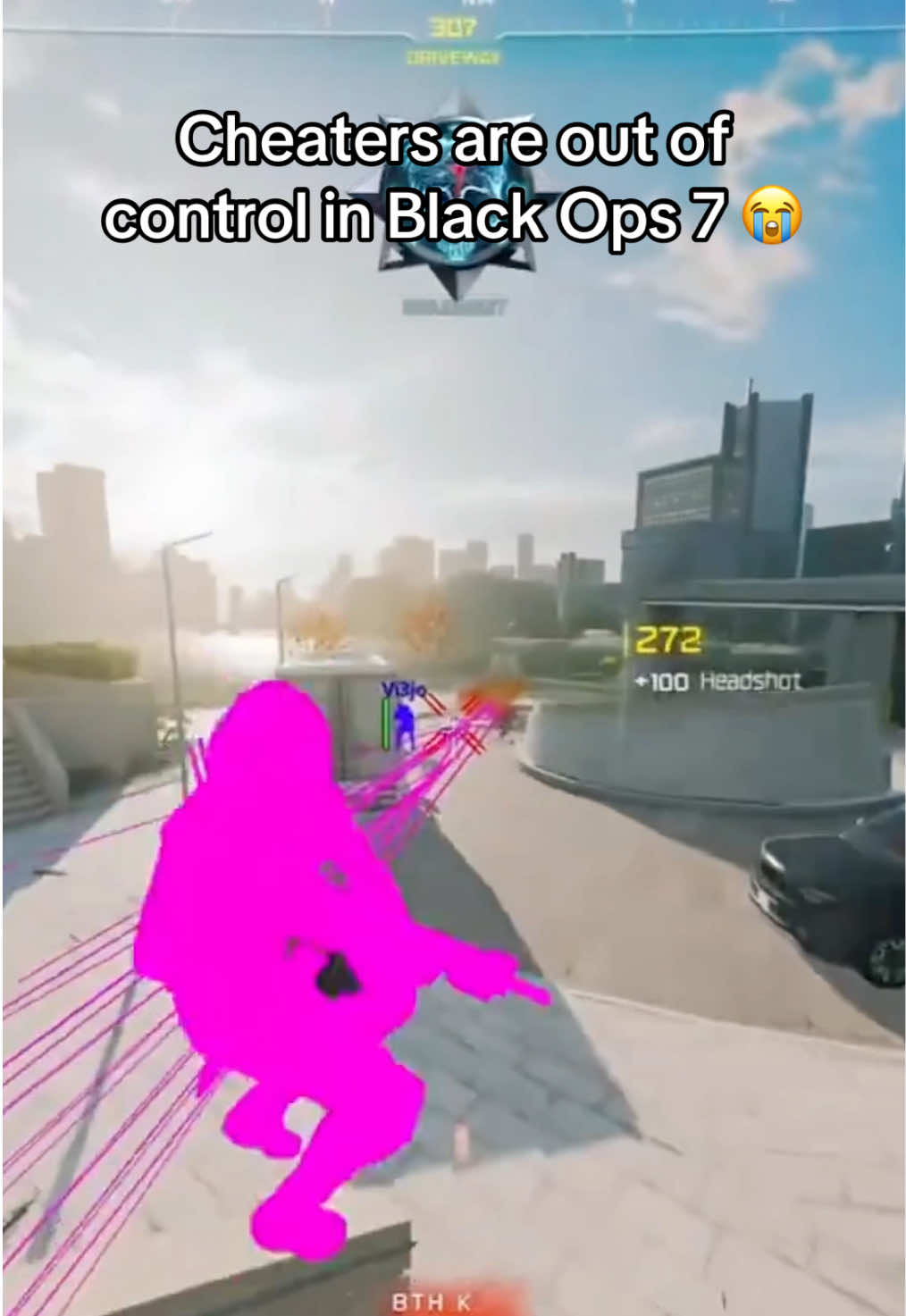 Cheaters are already in BO7 😭 (Credit: @Futives) #cod #callofduty #bo7 #gaming #cheaters 