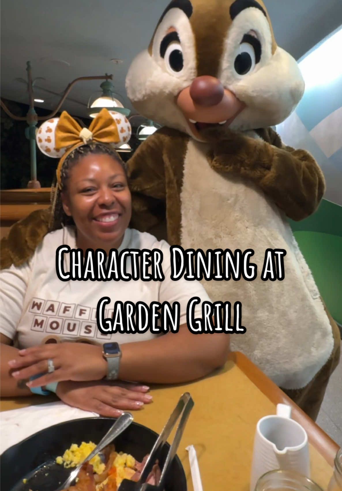 Character Dining at Garden Grill in Epcot was so much fun and the food was pretty good! #disney #disneyadult #epcot #characterdining #gardengrill 