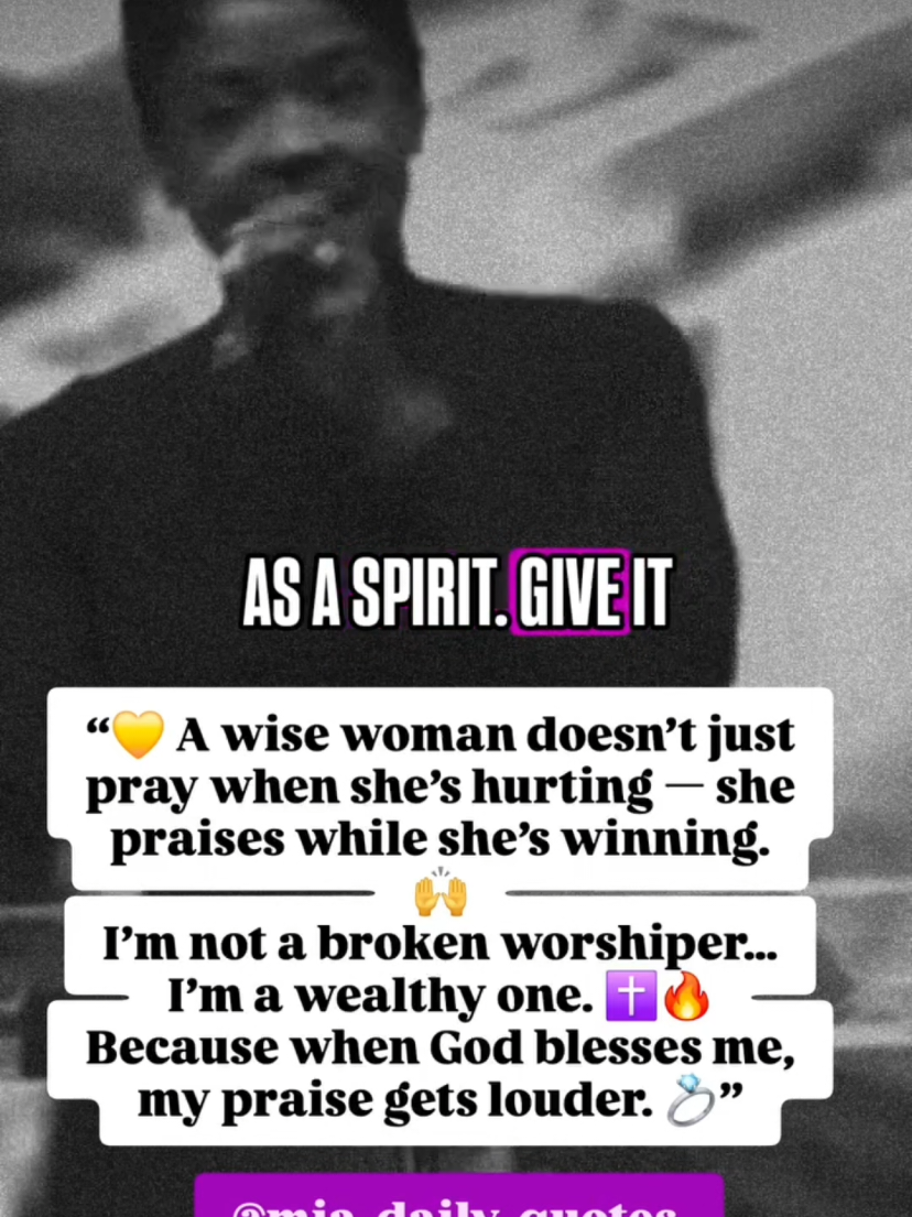 🙌 I don’t praise because I’m broke — I praise because I’m blessed. 💛 Can you still praise Him after He blesses you? 🙏 That’s the test of a wealthy worshiper — not just praising from pain, but praising from overflow. Because favor doesn’t change your posture, it deepens your gratitude. 🕊️ Wise women don’t just build houses — they build altars of praise. 💫 💬 “When you build with God, the blessings come with peace. 🕊️ Comment AMEN if you receive that!” 🗣 Eiviera LaTrice Ryan #WealthyWorshiper #WiseWomen #FaithOverFear #KingdomCouples #BlessedAndGrateful 
