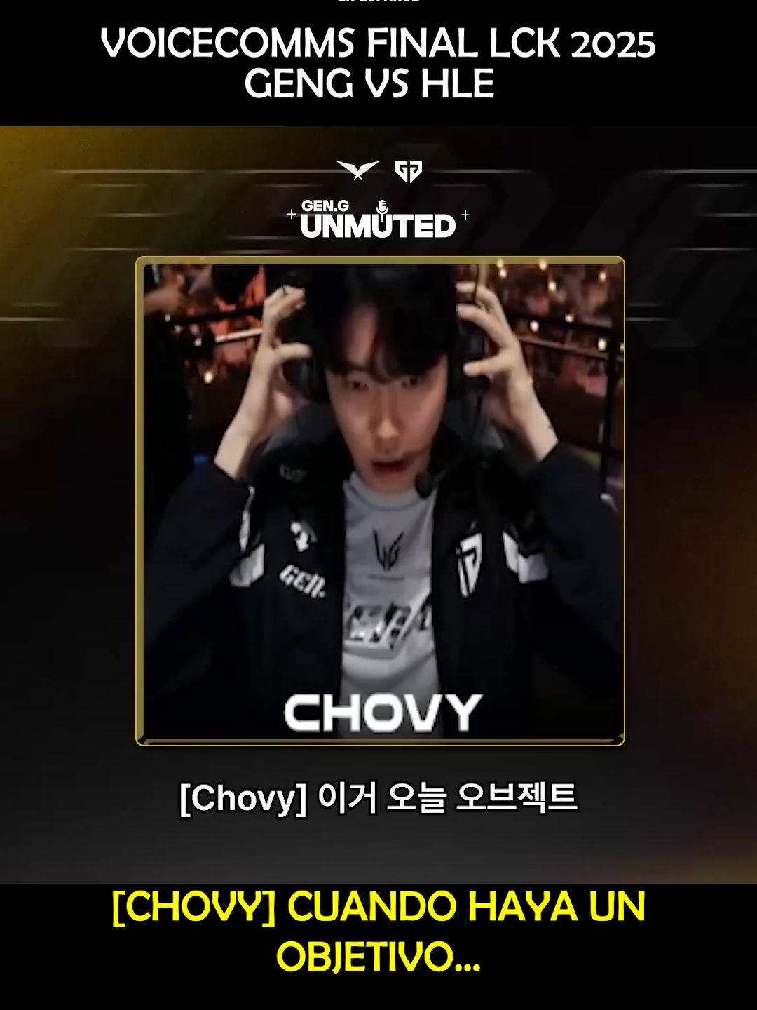 Aquí están las voicecomms de la final de la LCK 2025. Fue una serie muy tensa, pero con gran resiliencia los chicos lograron imponerse 3-1 a Hanwha Life Esports y recuperar el trono de la LCK, Mil gracias chicos!!! 🐯🐯🐯 #GenG #gengesports #tigernation #gengwin #lck #kiin #canyon #chovy #ruler #duro