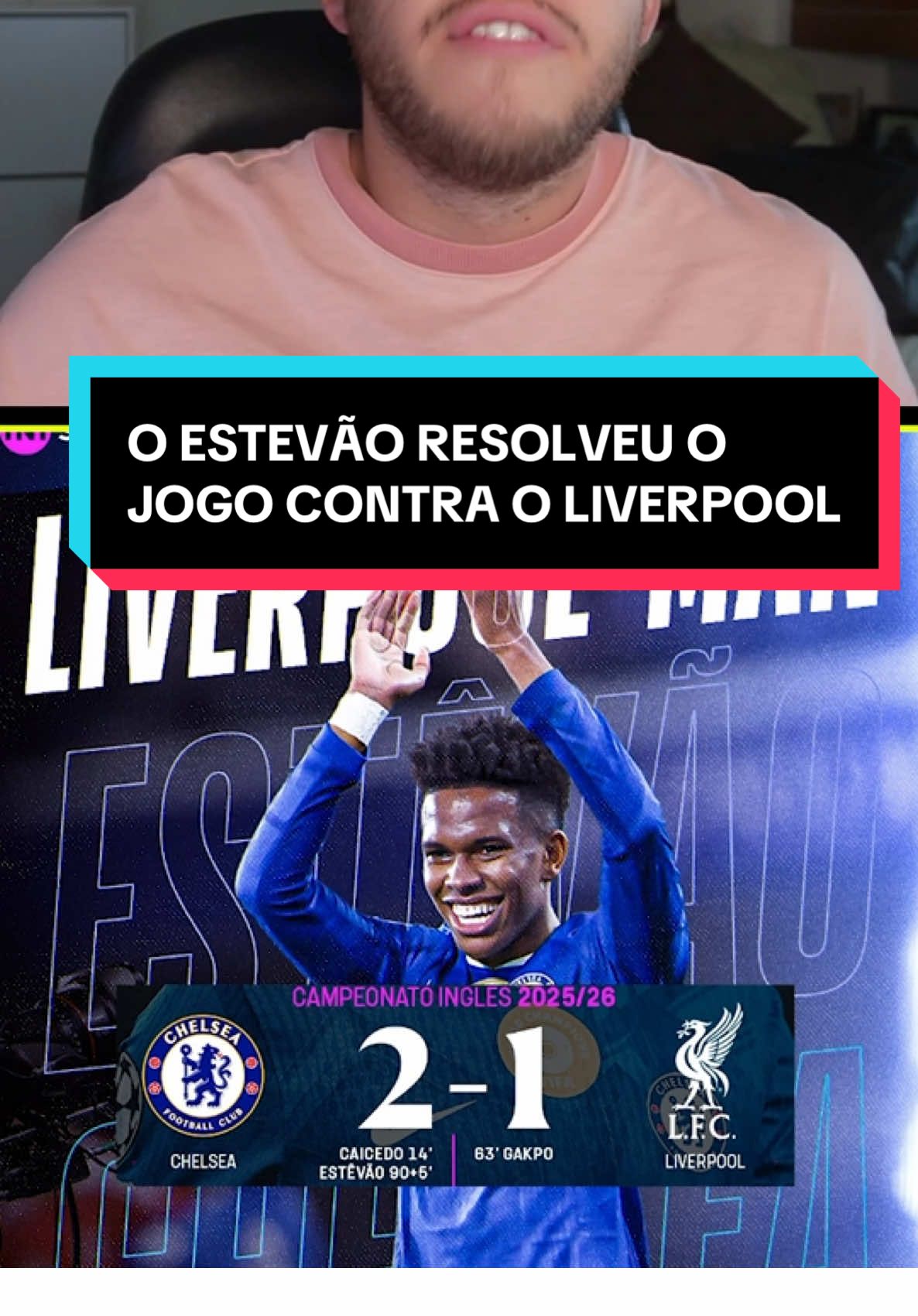 o Estevão RESOLVEU contra o Liverpool #futebol #liverpool #chelsea #estevao