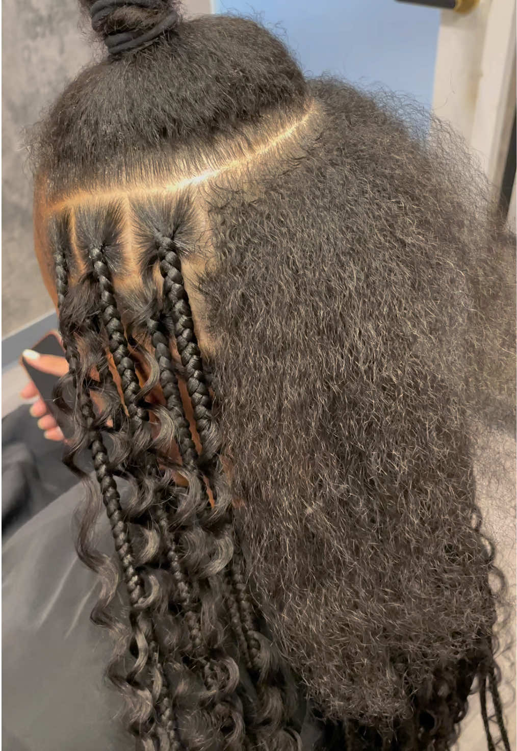 Knotless process on soft/fine texture using Bellatique braiding gel @PinklemonHair 🥰🔥🥰  #fy #fyp #braids #fypシ 