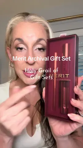 This lip kit gift set from @MERIT Beauty in shade Archival is absolutely beautiful! A gorgeous universal shade that will have you looking like 🔥. They have sold out before so if you see it in stock, grab it! #meritbeauty #giftset #tiktokshopcreatorpicks 
