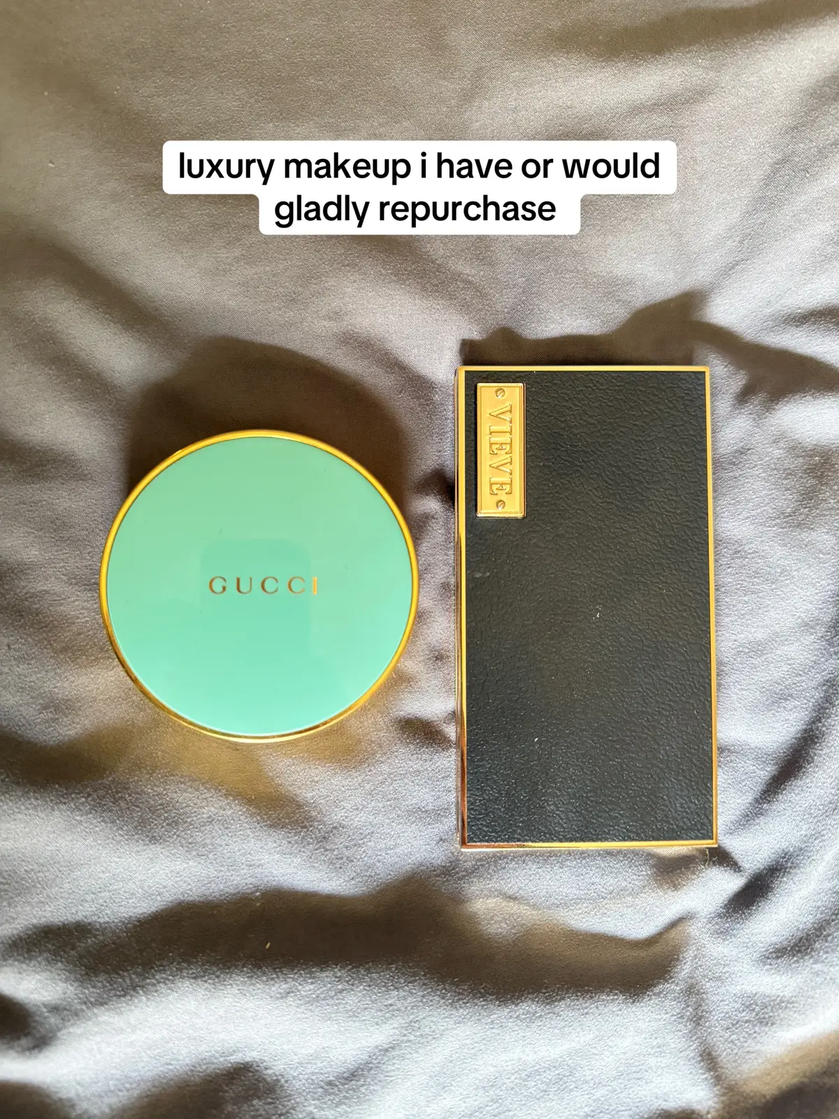 These are some of my favorite luxury makeup items that i will repurchase or already have repurchased a few times!@Gucci @Westman-Atelier @VIEVE @Armani beauty @Diorbeauty @Dior.Beauty. @SARAH CREAL BEAUTY @fara homidi beauty @viseart #makeuptok #luxurymakeup #beautyessentials #makeupfavorites 