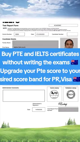 Buy PTE and IELTS certificates without writing the exams 🇦🇺 Upgrade your Pte score to your desired score band for PR,Visa 🇦🇺🇦🇺 #pte  #ielts  #StudyAbroad  #english  #successmindset 