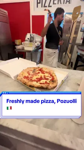 If and when you visit #naples #napoli take a train ride to the outskirts of the main city centre and experience some of the authentic culture of this place. I went on a venture to #pozzuoli and found this #pizza place. Ooh abd by the way, that cost €4.50. #italianfood 