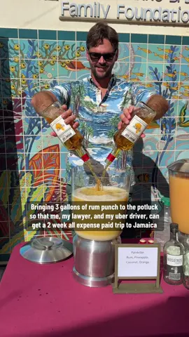 Hopefully the potluck judge is in a generous mood today. I batched a classic painkiller cocktail for an event and it was a hit! #rumpunch #rum #tiki 