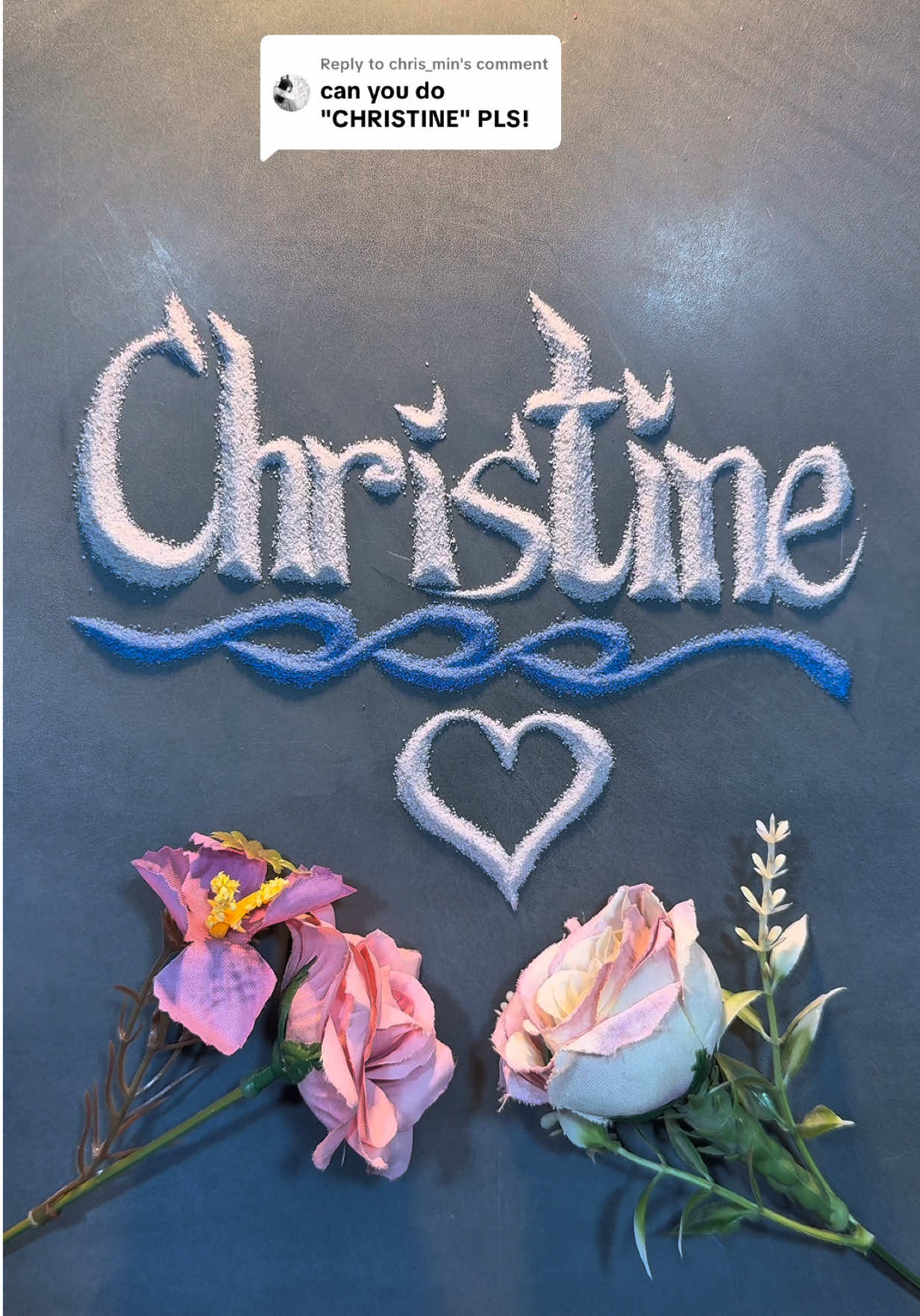 Replying to @chris_min Christine name request done ☑️❤️💕Please follow and comment name 🥰