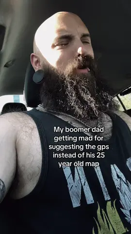 Mind you he’s had this map since I was 6… I’m 31 now 😂 #boomers #gps 