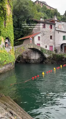 a summer sunset swim in dreamy lake como #italy #solotravel #Summer #lakecomo #europe 