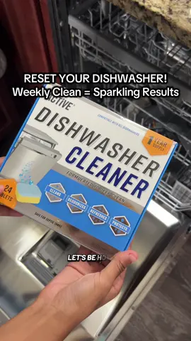 Confession time, my loves! 🙈 For the LONGEST time, I just assumed my dishwasher was magically cleaning itself. Like, it cleans dishes, right? WRONG! 🤯 My dishes were looking a little... dull, and then I had my 'aha!' moment! Enter the dishwasher cleaner tablet ! Seriously, if you're not already doing this, you NEED to add this to your weekly (or bi-weekly, no judgment!) reset routine! **Why?** Because all those food particles, grease, and hard water minerals that are getting washed *off* your dishes? They're building up *inside* your dishwasher! This little tablet works its magic to break down all that gunk, leaving your dishwasher smelling fresh, looking shiny, and most importantly making your dishes come out squeaky clean every single time! 🙌 Trust me, your future self (and your sparkling glasses) will thank you! Add it to your Sunday reset, your mid-week refresh, or whenever you tackle that kitchen clean-up. You won't regret it! #DishwasherDeepClean #tiktokshopcreatorpicks #CleaningRoutine #KitchenReset 