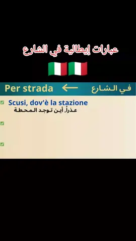 #italy🇮🇹 #maroc #تعلم_الايطالية #المغرب🇲🇦تونس🇹🇳الجزائر🇩🇿 #for  عبارات إيطالية في الشارع  تعلم كيف تتكلم في شوارع ايطاليا 