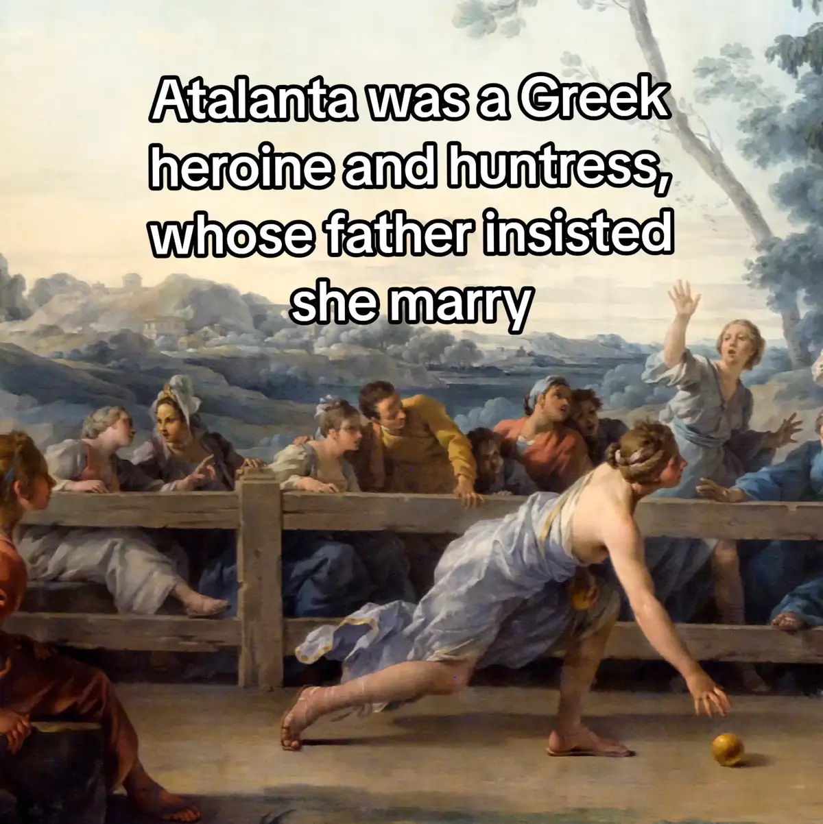 Hippomenes and Atalanta - Noël Hallé (1765 - Louvre Museum, France) After the race, Hippomenes forgot to thank Aphrodite for her help. While the couple were out hunting, the goddess filled them with such desire that they coupled in a sanctuary. As punishment for this sacrilege, they were transformed into lions. #art #painting #painting #museum 