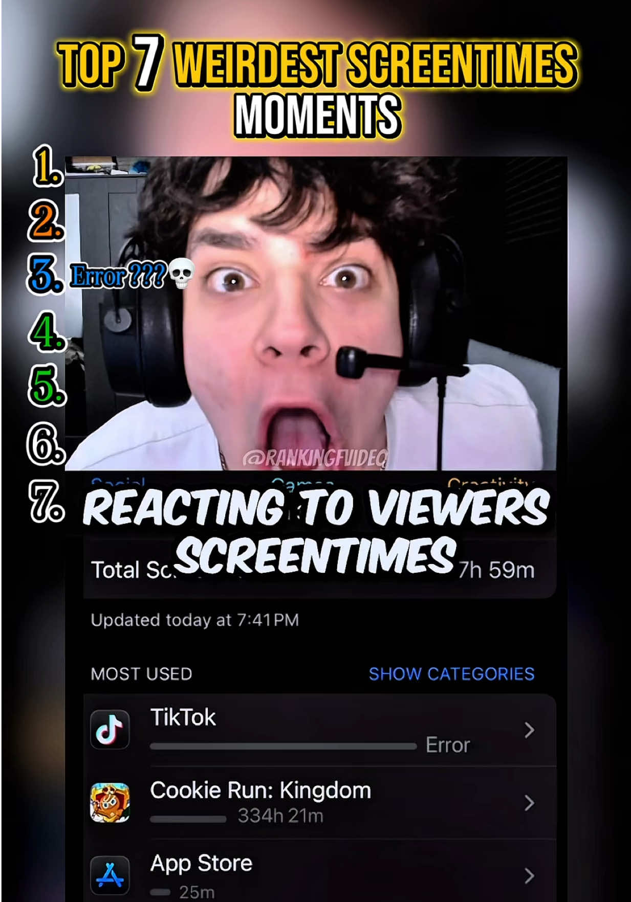 Top 7 Weirdest Screentimes Moments #weird #screentime #reaction #fyp #foryoupage #usa_tiktok 