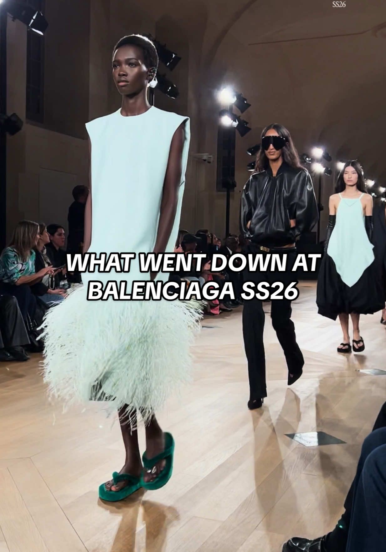 “Not homage, but recalibration,” read Pierpaolo Piccioli notes for his debut Balenciaga show at the house’s headquarters, with a stacked front row including @FKA twigs, @Rachel Sennott, @Kylie Jenner and many more. Stay tuned to #DazedFashionTV for all your fashion updates 📺✨ #PFW #Dazed #Balenciaga #TikTokFashion 