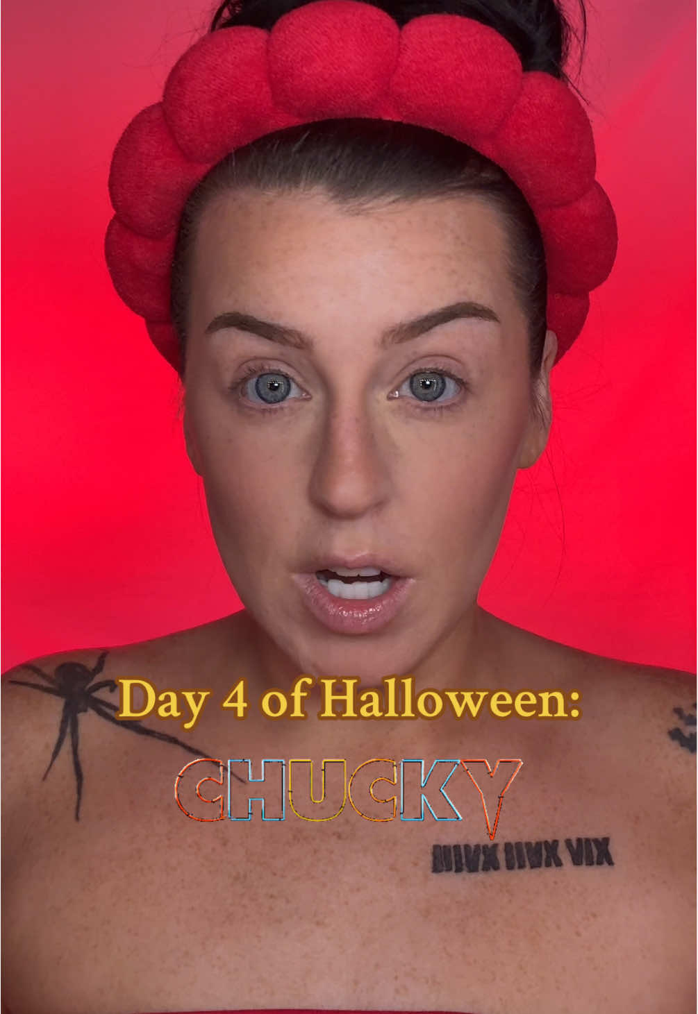 4/31 days of Halloween  • Name your top 5 MUST do characters for Halloween. Whats one you don’t see often, but think it should be more popular?  • • ____________________________ #chuckymakeup #dollmakeup #halloweentransition #31daysofhalloween #31nightsofhalloween 