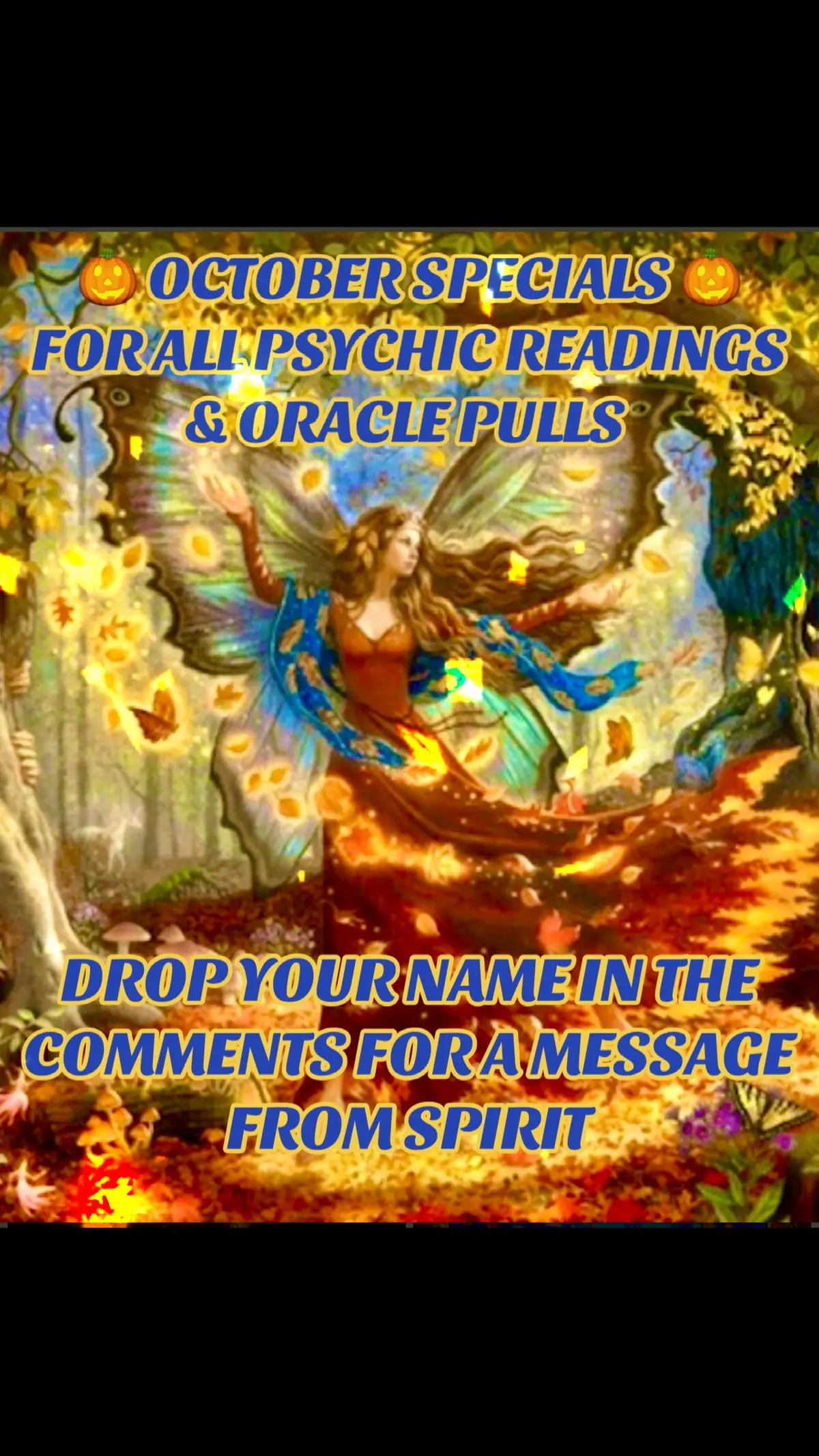 HEY SOUL FAM! WELCOME TO THE NEW MONTH OF OCTOBER HAPPY FALL EQUINOX! GET ANSWERS, ONE CARD ORACLE PULLS TO ALL OF YOUR BURNING QUESTIONS FOR MONEY, LOVE, & CAREER! FOR PERSONAL READINGS I AM OFFERING AMAZING SPECIAL DISOUNTED OFFERS! SIMPLY DROP YOUR NAME IN THE COMMENTS & I WILL REPLY WITH A MESSAGE ALL THE DETAILS TO GET YOUR SPECIAL DISCOUNT!!! SENDING LOVE & LIGHT, ASHLEY 