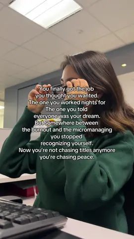 Sometimes the dream job is the one that ends up dimming your light. Here’s to choosing peace over prestige. #careerpivot #toxicworkenvironment #corporateculture #corporateburnout #careeradvice 