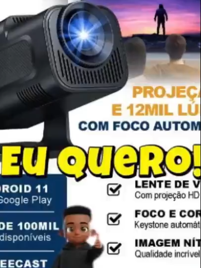 O melhor Projetor: Projetor Hy320 Davely Smart TV #Projetor #tecnologia #lazer