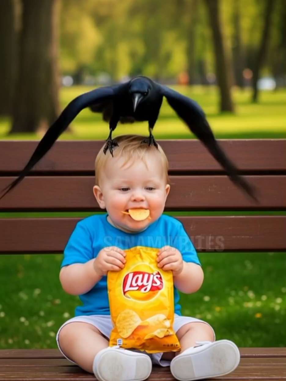 Crow Overhead, Baby Girl Comforts Crying Boy Heartwarming #babiesoftiktok #babyrescue #catrescue #baby #story 