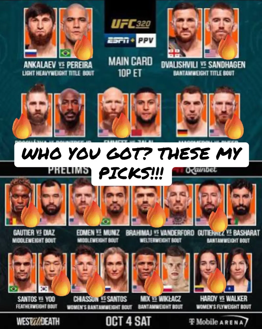 WHO YOU GOT? #UFC #ufc_mma_sport #ufc320 #fypシ゚viral #fyp 
