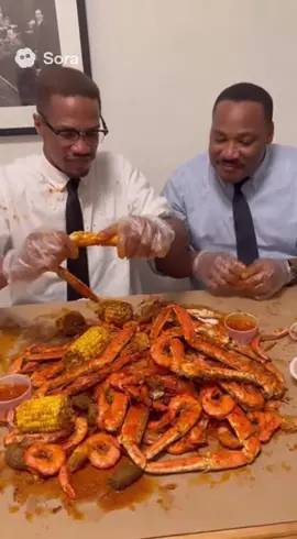 MLK brought his friend Malcolm to the cookout  #cookout #mlk #malcomx #mukbang