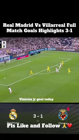 Real Madrid vs Villarreal full match goals highlights #realmadridfc #viniciusjunior #mbappe #goals #fyp 