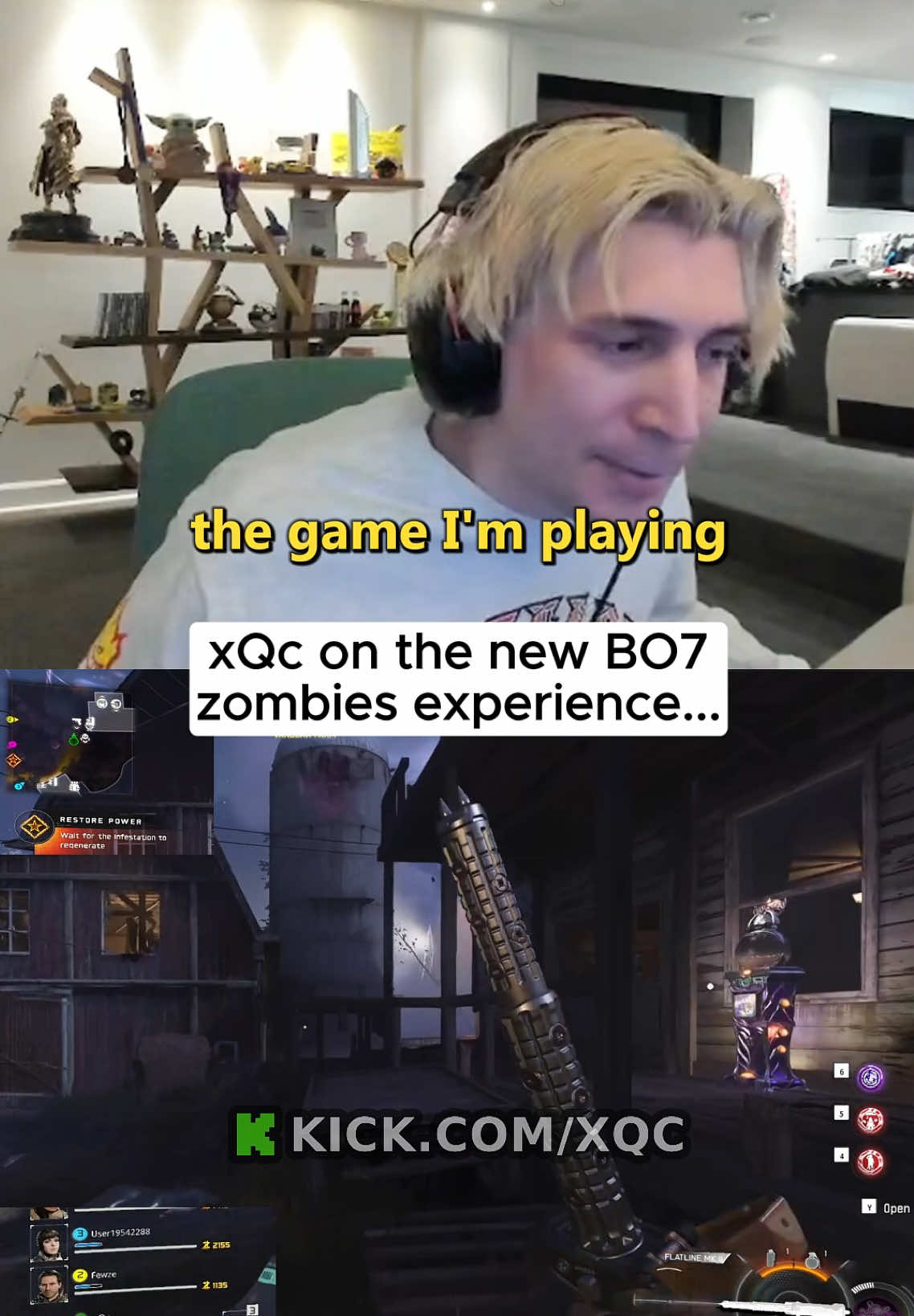 xQc talks about the new Black OPs 7 Zombies 💀 #blackops7 #zombies #callofdutyzombies #xqc #fyp 
