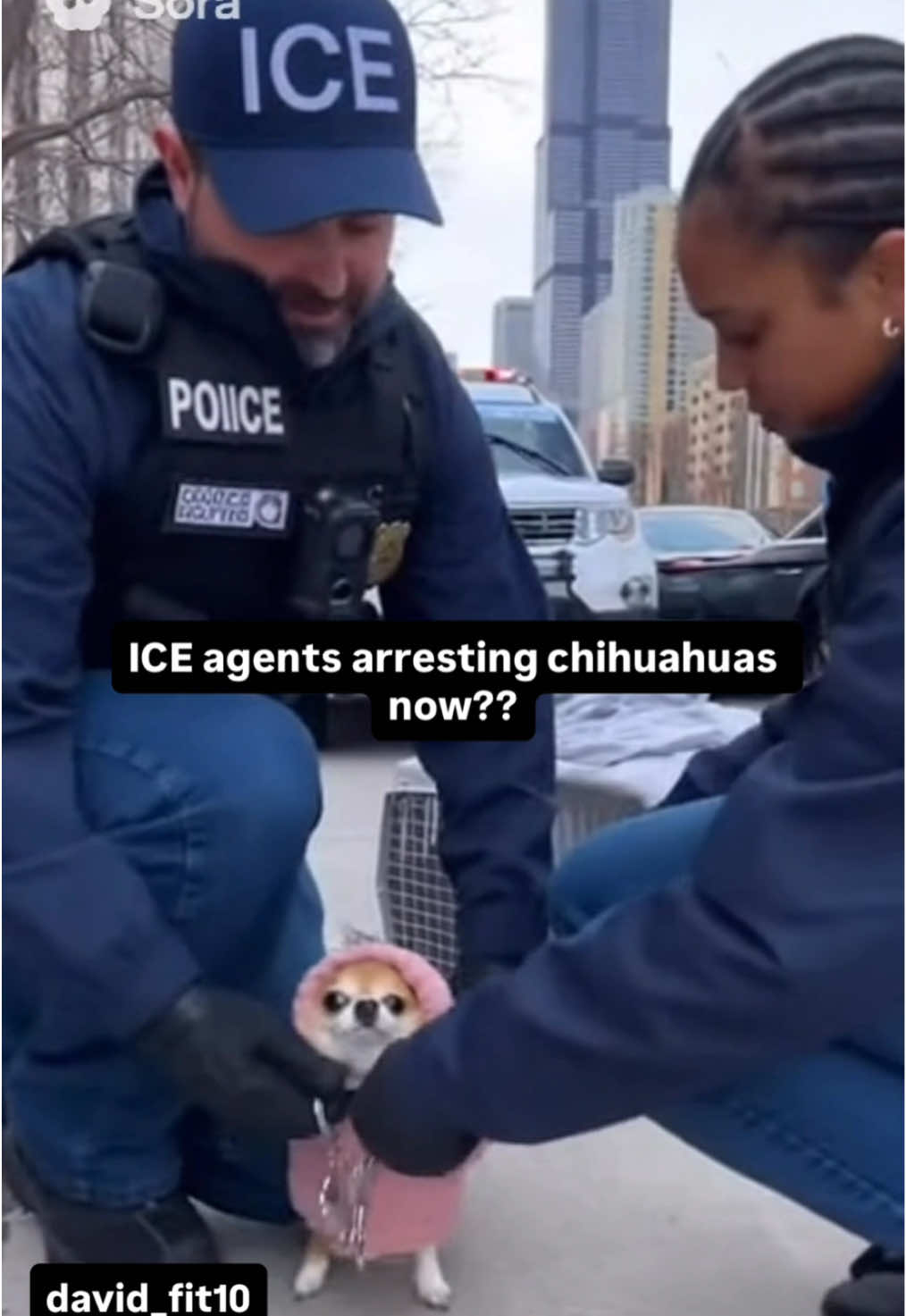 Not even the Chihuahuas are save btw 🥲 🐶 #ICE #chicago #chicagotiktok #iceagent #latinosenusa 